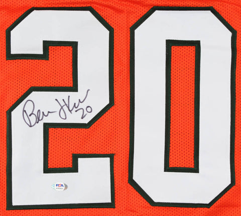 Bernie Kosar Signed Miami Hurricanes Orange Jersey (PSA Holo)1983 National Champ