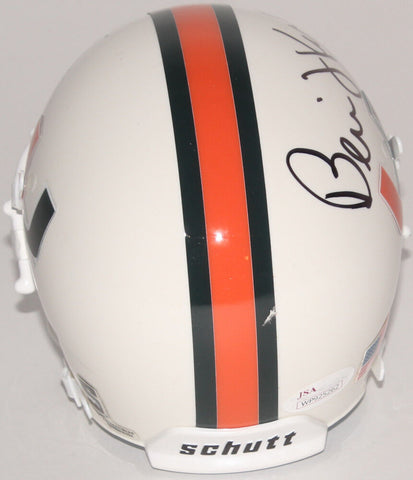 Bernie Kosar Signed Miami Hurricanes Mini Helmet (JSA COA) Cleveland Browns QB