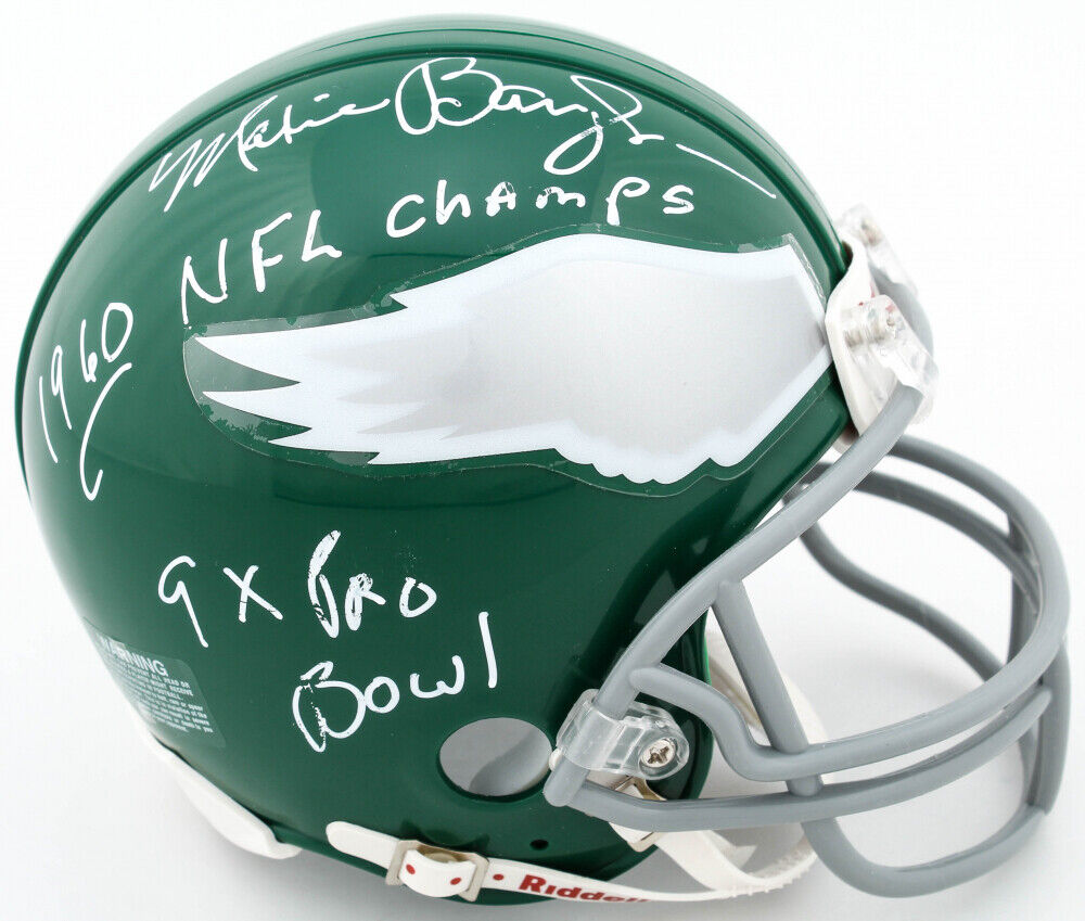 Maxie Baughan Signed Eagles Mini Helmet Inscribed 1960 NFL Champs & 9x –