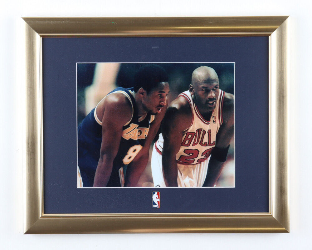Jordan And Kobe Logo Kobe Bryant Michael Jordan 13x16 Framed Photo
