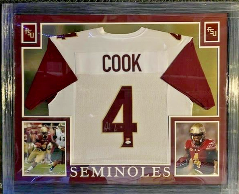 Dalvin Cook Signed Florida State Seminoles 35x43 Framed Jersey (JSA) Vikings R.B