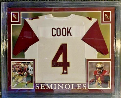 Dalvin Cook Signed Florida State Seminoles 35x43 Framed Jersey (JSA) Vikings R.B