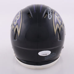 Justin Tucker Signed Baltimore Ravens Mini-Helmet (JSA COA) 5xPro Bowl Kicker