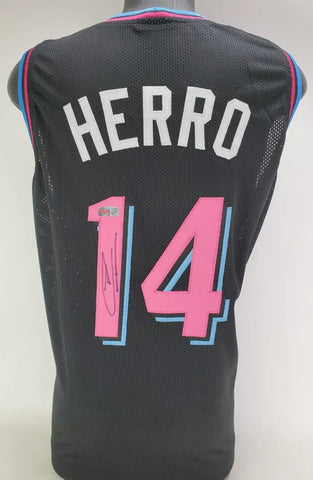Tyler Herro Heat Signed Miami Vice Specialty Style Jersey (Players Ink QR Holo)