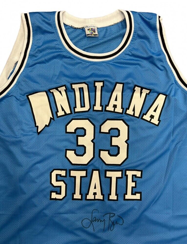 Larry Bird Signed Indiana State Jersey SSG Certified