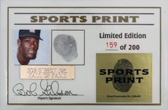 Bob Gibson Signed LE ONL Baseball w/ Thumbprint & Display Case / Beckett LOA