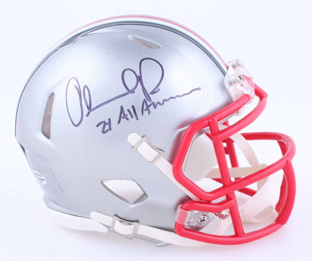 Orlando Pace Signed Ohio State Buckeyes Mini Helmet Inscribed 2xAll American