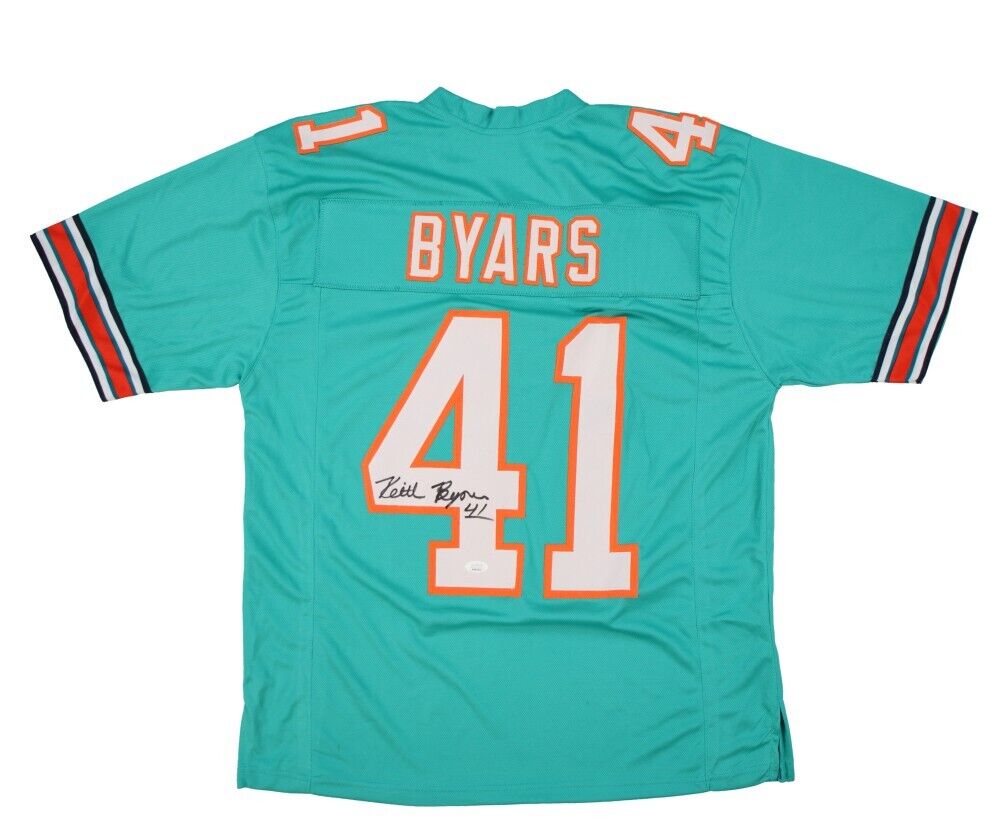 Keith Byars Signed Miami Dolphins Jersey (JSA COA) Ex Ohio State