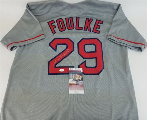 Keith Foulke Signed Boston Red Sox Gray Jersey (JSA COA) 2004 World Champ Closer