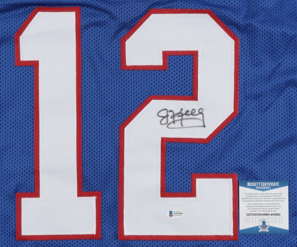 Jim Kelly - Buffalo Bills - Autographed Framed Jersey - COA Beckett – All  In Autographs