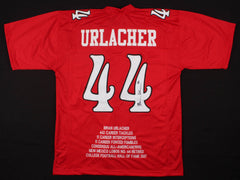 Brian Urlacher Signed New Mexico Lobos Career Stat Jersey (JSA COA) Da Bears