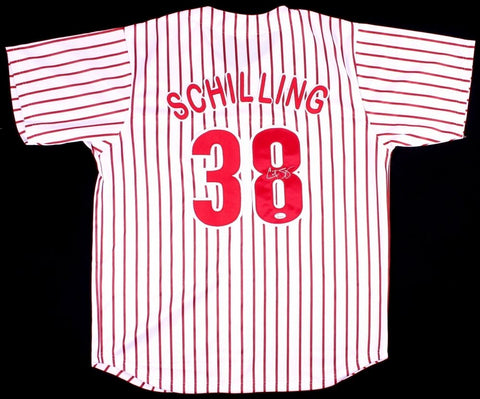 Curt Schilling Signed Philadelphia Phillies Pinstriped Jersey (JSA COA)