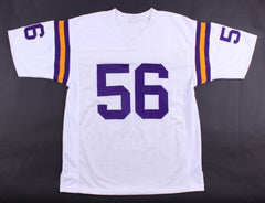 Chris Doleman Signed Vikings Jersey Inscribed "HOF 12" (JSA COA) 8xPro Bowl DE