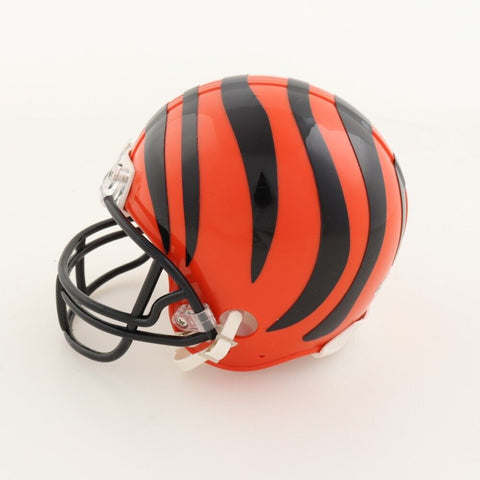 Anthony Munoz Signed Cincinnati Bengal Mini Helmet (Leaf Authentic) 1998 NFL HOF