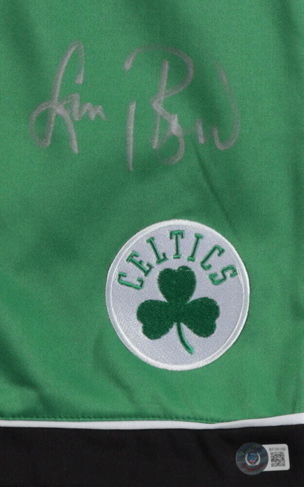 Larry Bird Signed Boston Celtics Basketball Shorts (Beckett) 12xAll Star Forward