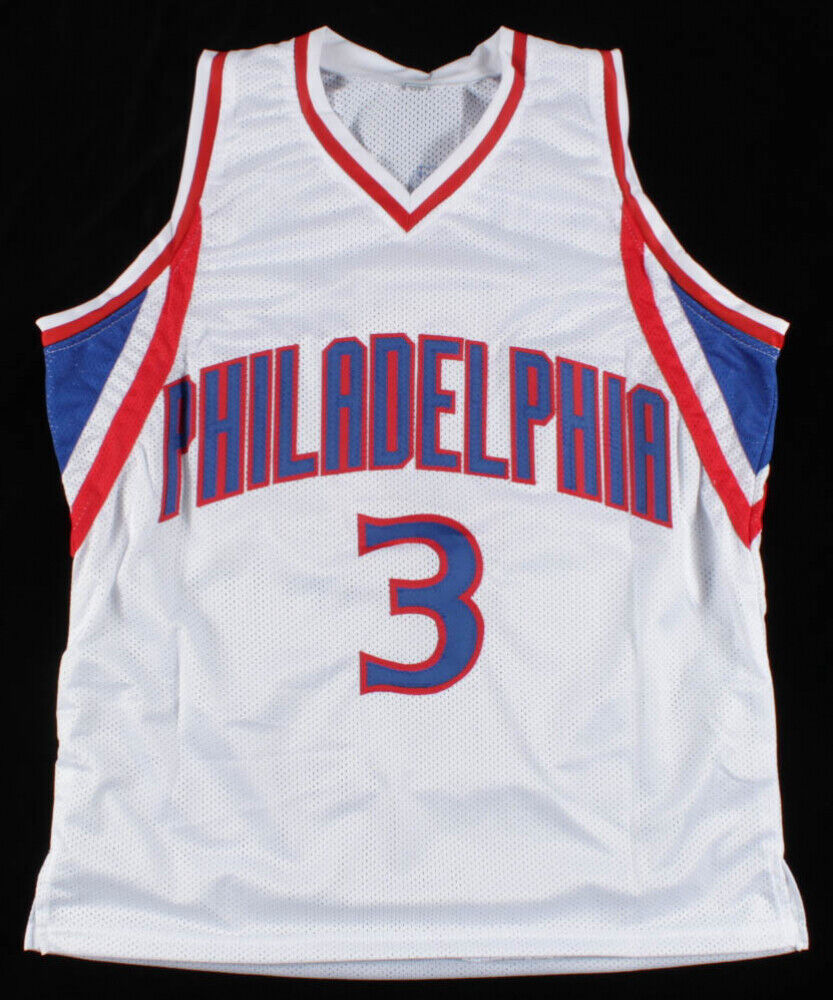Allen Iverson Signed Philadelphia Pro Blue 2-Tone Basketball Jersey (JSA)