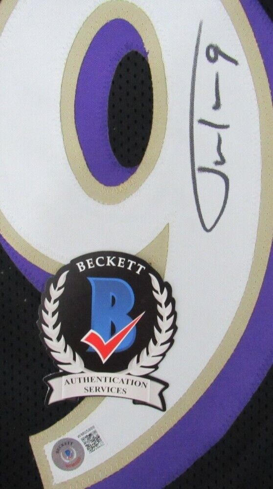 Justin Tucker Signed Baltimore Ravens Jersey (JSA COA) 3xPro Bowl Plac –