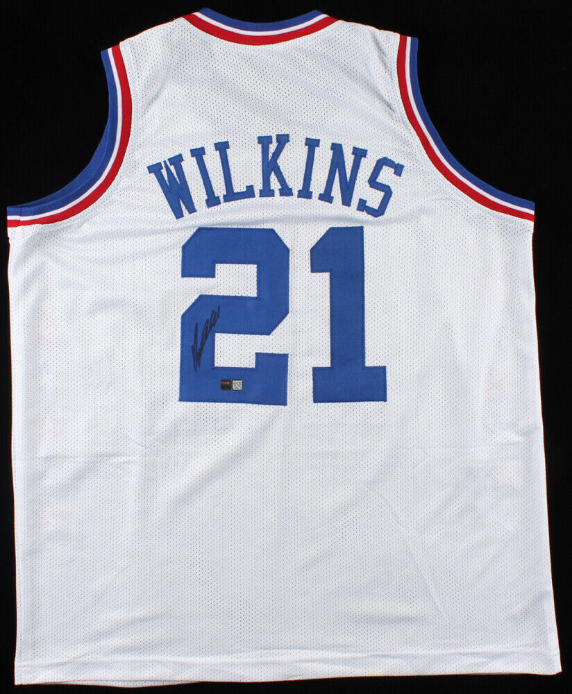 Dominique Wilkins Signed NBA All Star Jersey (Tri Star)Atlanta Hawks HOF Forward