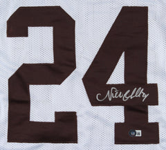 Nick Chubb Signed Cleveland Browns Jersey (Beckett Holo) 2nd Rd Draft Pick 2018