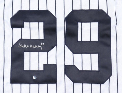 Brandon Drury Signed New York Yankees Majestic Pinstriped Home Jersey (Steiner)