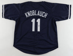 Chuck Knoblauch Signed New York Yankees Jersey (JSA COA) 1991 Rookie of the Year