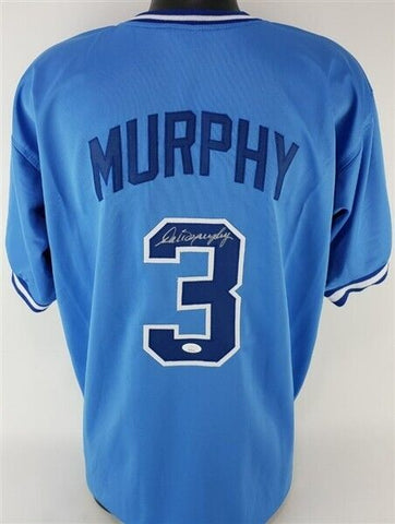 Dale Murphy Autographed Blue Atlanta Braves Jersey - Beautifully