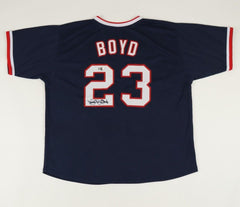 Dennis "Oil Can" Boyd Signed Red Sox Jersey (Beckett) Boston Pitcher  1982-1989