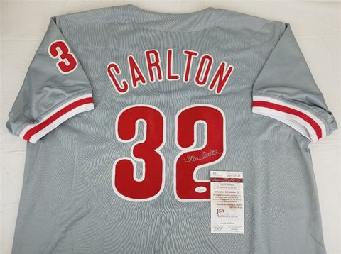 Steve Carlton Signed Philadelphia Phillies Jersey (JSA COA) 2xWorld Series Champ