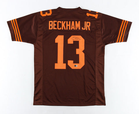 Odell Beckham Jr Signed Cleveland Browns Jersey (Beckett Hologram) 3×Pro Bowl WR