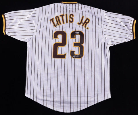 Padres Fernando Tatis Jr. Signed White Pinstriped Nike Jersey JSA Wit