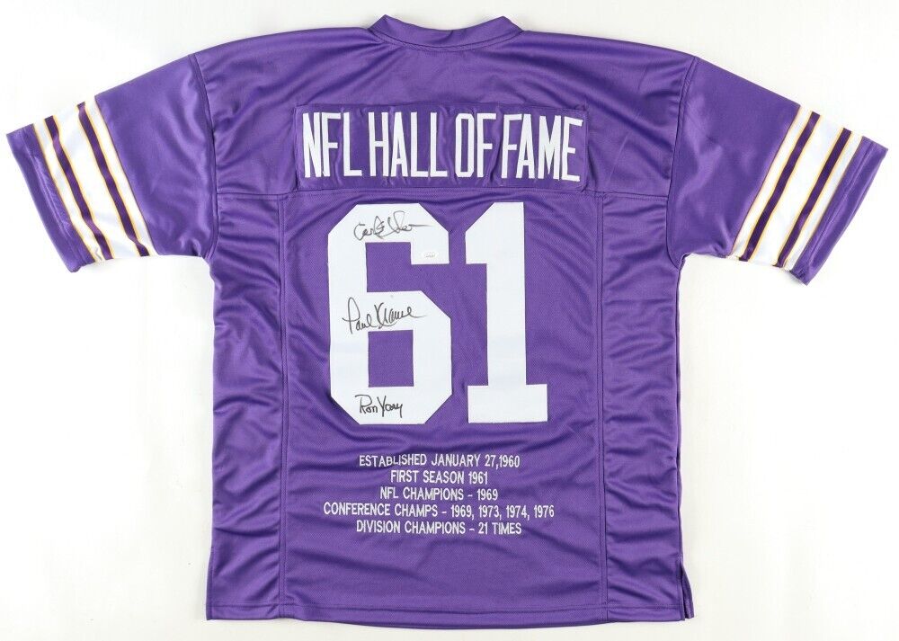 Paul Krause Minnesota Vikings Autographed White Pro Style Jersey w/ HO —  Ultimate Autographs