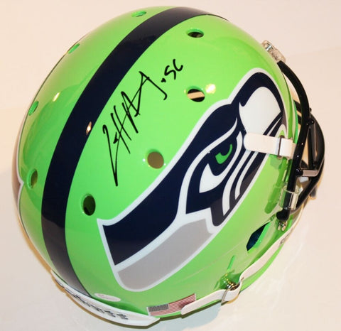 Cliff Avril Signed Seahawks Full-Size Custom Matte Green Helmet (JSA)