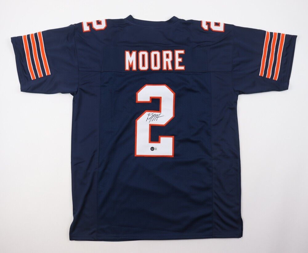 D. J. Moore Signed Chicago Bears Blue Jersey (JSA) Justin Fields Top Receiver