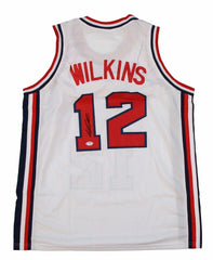 Dominique Wilkins Signed Team USA Jersey (PSA) Atlanta Hawks / Forward