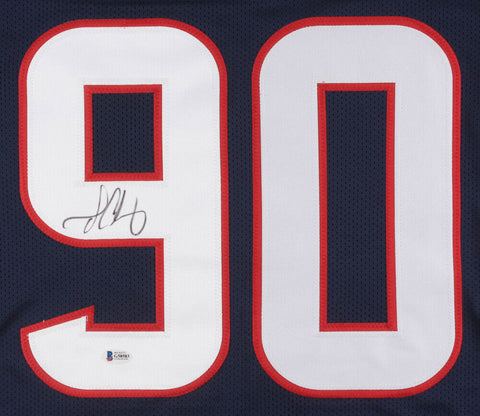 Jadeveon Clowney Signed Texans Jersey (Beckett COA) 2014 #1 Draft Pick Overall