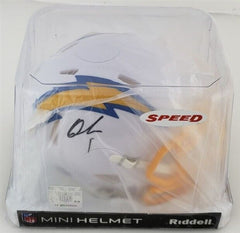 Deandre Carter Signed Los Angeles Chargers Speed Mini Helmet