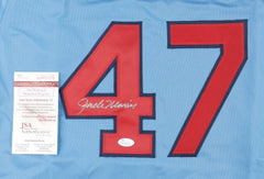 Jack Morris Signed Minnesota Twin Throwback Jersey (JSA COA) 1991 World Champion