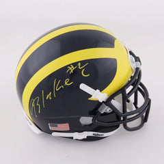 Blake Corum Signed Michigan Wolverines Speed Schutt Mini-Helmet (Playball Ink)