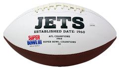 Vinny Testaverde Signed Jets Logo Football (JSA COA)