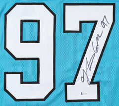 Yetur Gross-Matos Signed Panthers Jersey (Beckett) Carolina 2020 2nd Round Pick