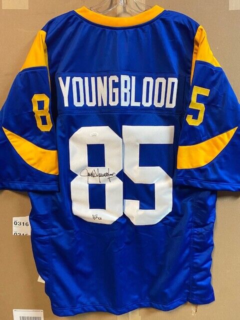 JACK YOUNGBLOOD CUSTOM LOS ANGELES RAMS THROWBACK JERSEY