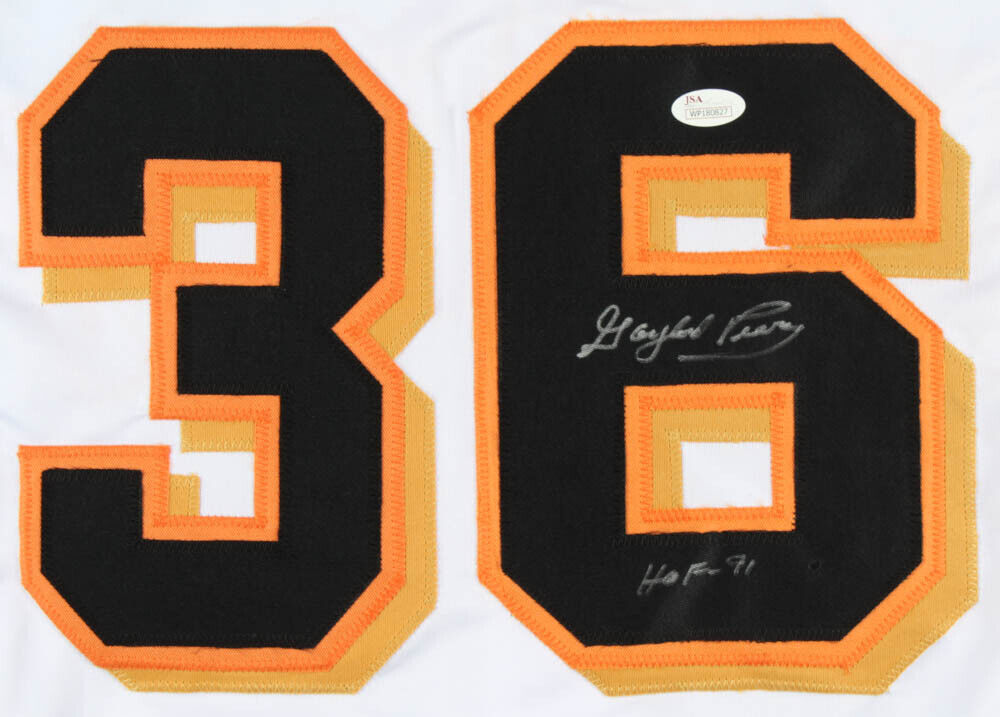 Gaylord Perry HOF 91 Autographed San Francisco Custom Orange Baseball Jersey  - JSA COA
