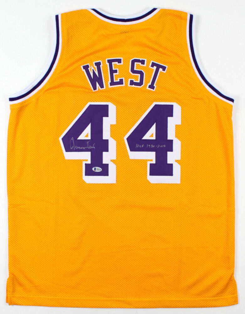 Jerry West Signed Los Angeles Lakers Jersey Inscribed HOF 1980-2010(Beckett COA)