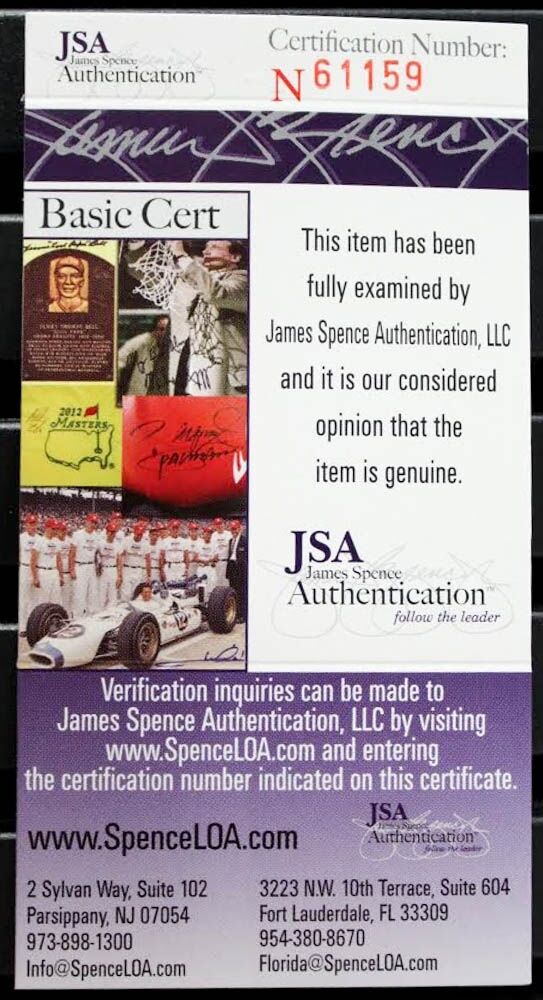 James Spence Authentication (JSA) Milwaukee Bucks NBA Original