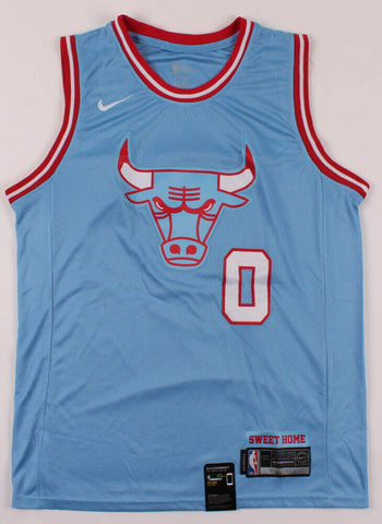Coby White Signed Bulls Custom Jersey (PSA Hologram) Chicago's 1st Rd Pk 2019