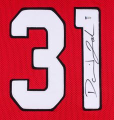 David Johnson Signed Arizona Cardinals 31x35 Custom Framed Jersey (Beckett COA)