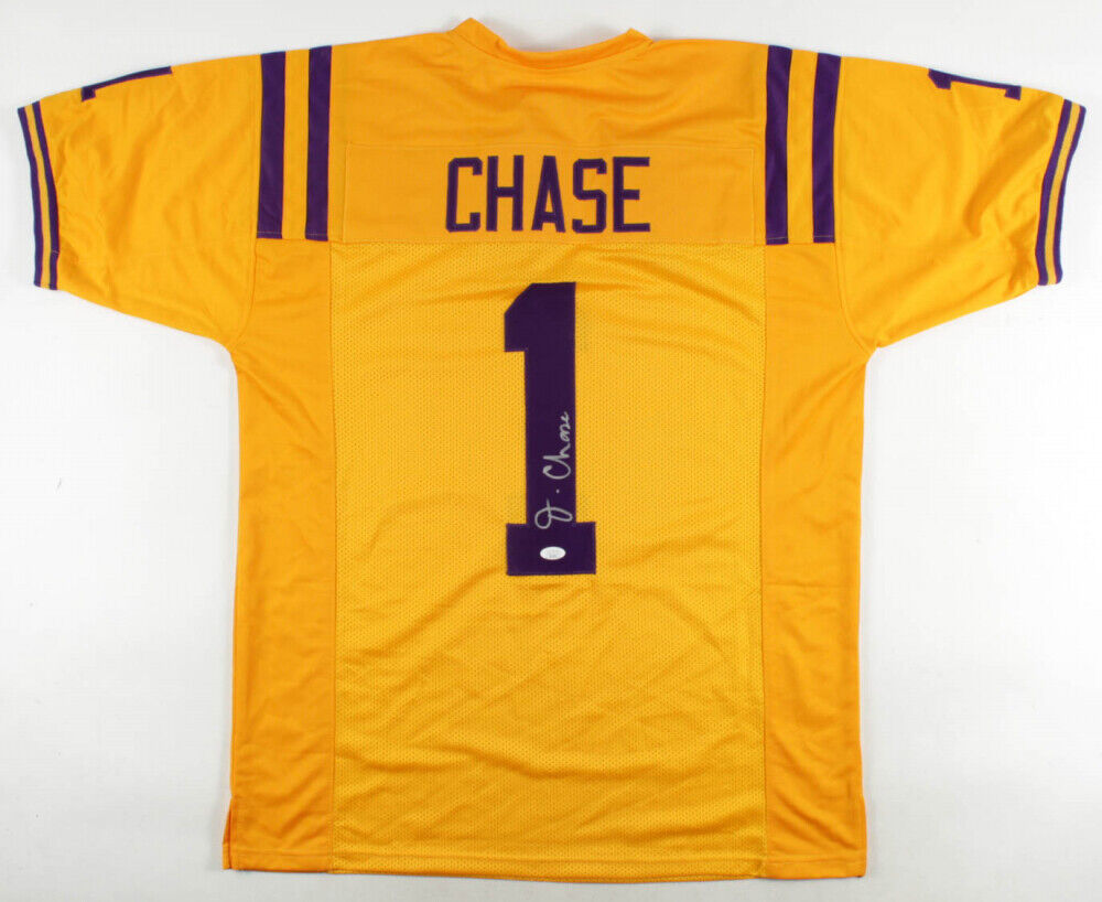 Ja'Marr Chase Signed LSU Tigers Jersey (JSA COA) 2020 National Champ's Receiver