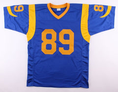 Fred Dryer Signed Rams Throwback Jersey (JSA COA) Los Angeles Rams D.E 1972–1981