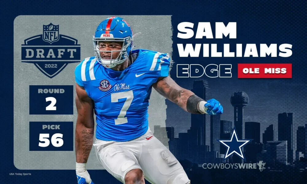 Sam Williams Signed Cowboys Jersey (Beckett) Dallas 2021 2nd Round
