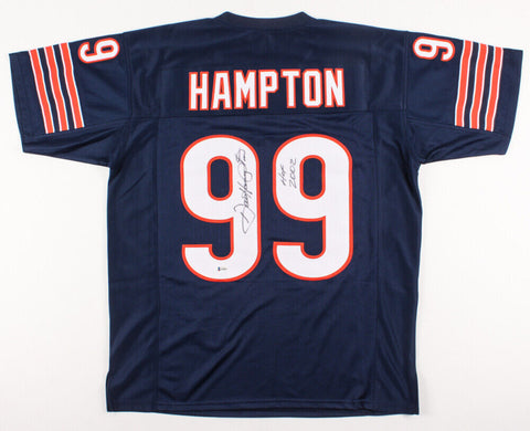 Dan Hampton Signed Bears Jersey Inscribed "HOF 2002"(Beckett COA) 85 Bears D.E.